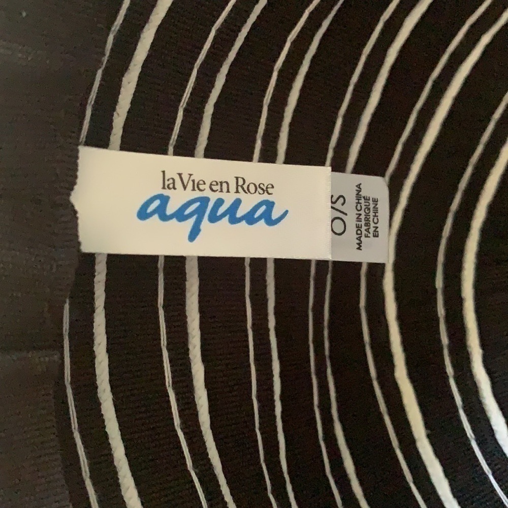 NEW La Vie En Rose Wide Brim Floppy Straw Hat - Picture 3 of 4